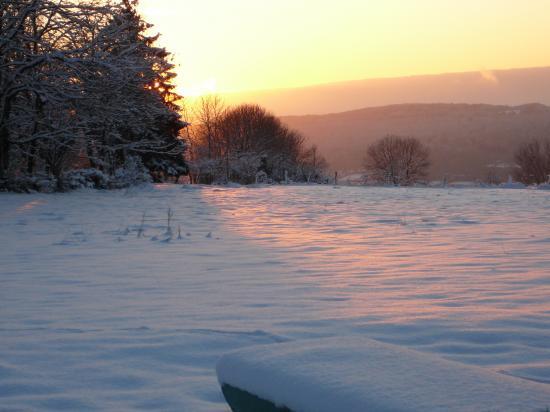 coucher de soleil sur la Condamine