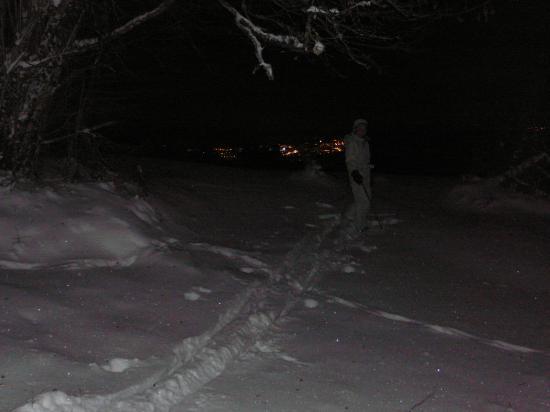 le ski a la "full moon" et les lumières d'Oyonnax